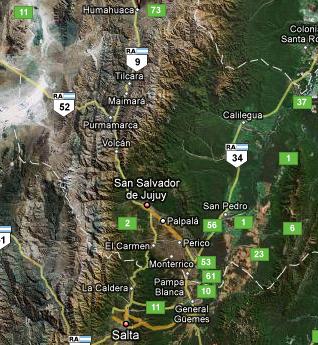 Mapa Salta - Humahuaca